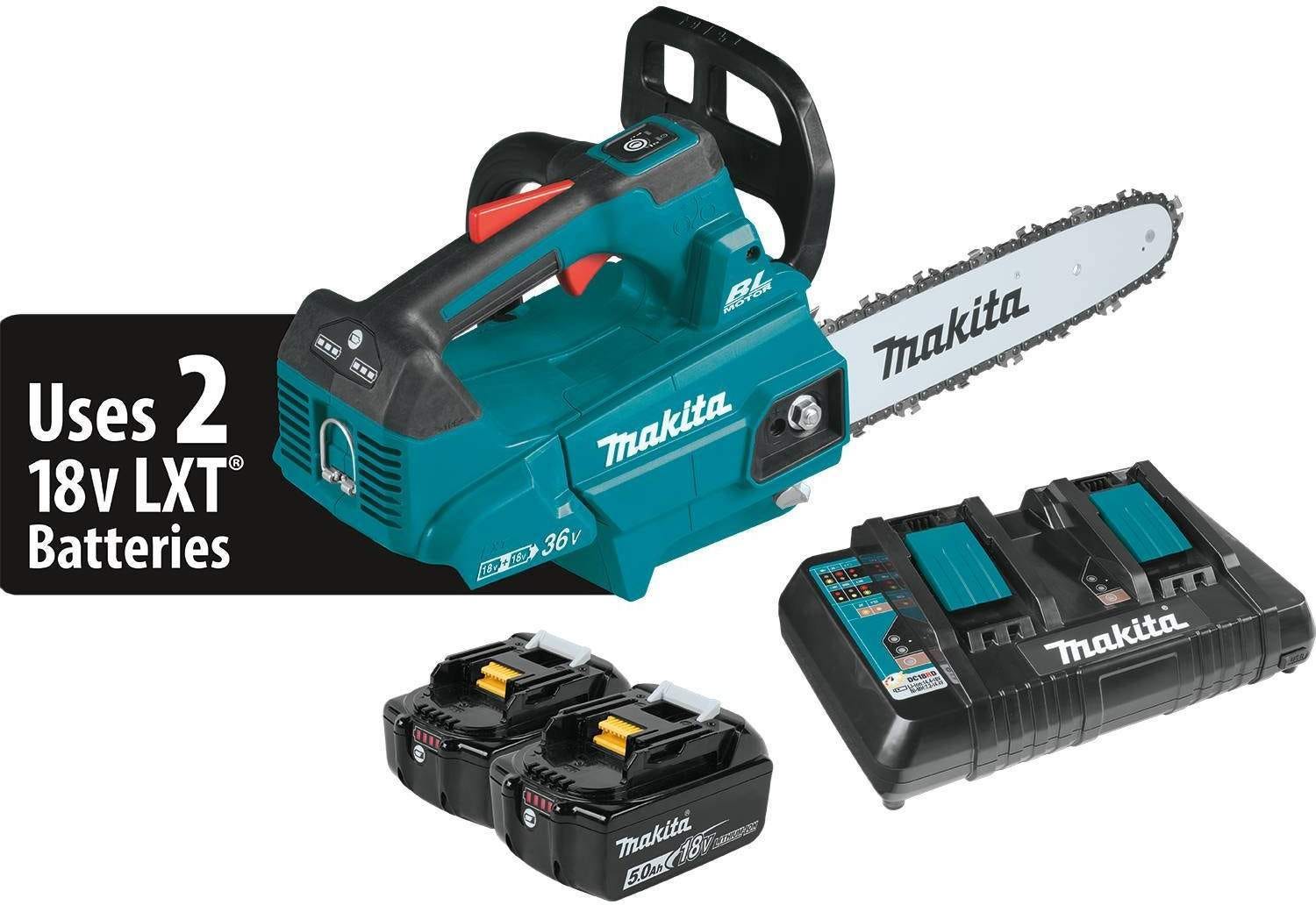 Makita XCU08PT 36V (18V X2) LXT Brushless 14" Top Handle Chain Saw Kit (5.0Ah)