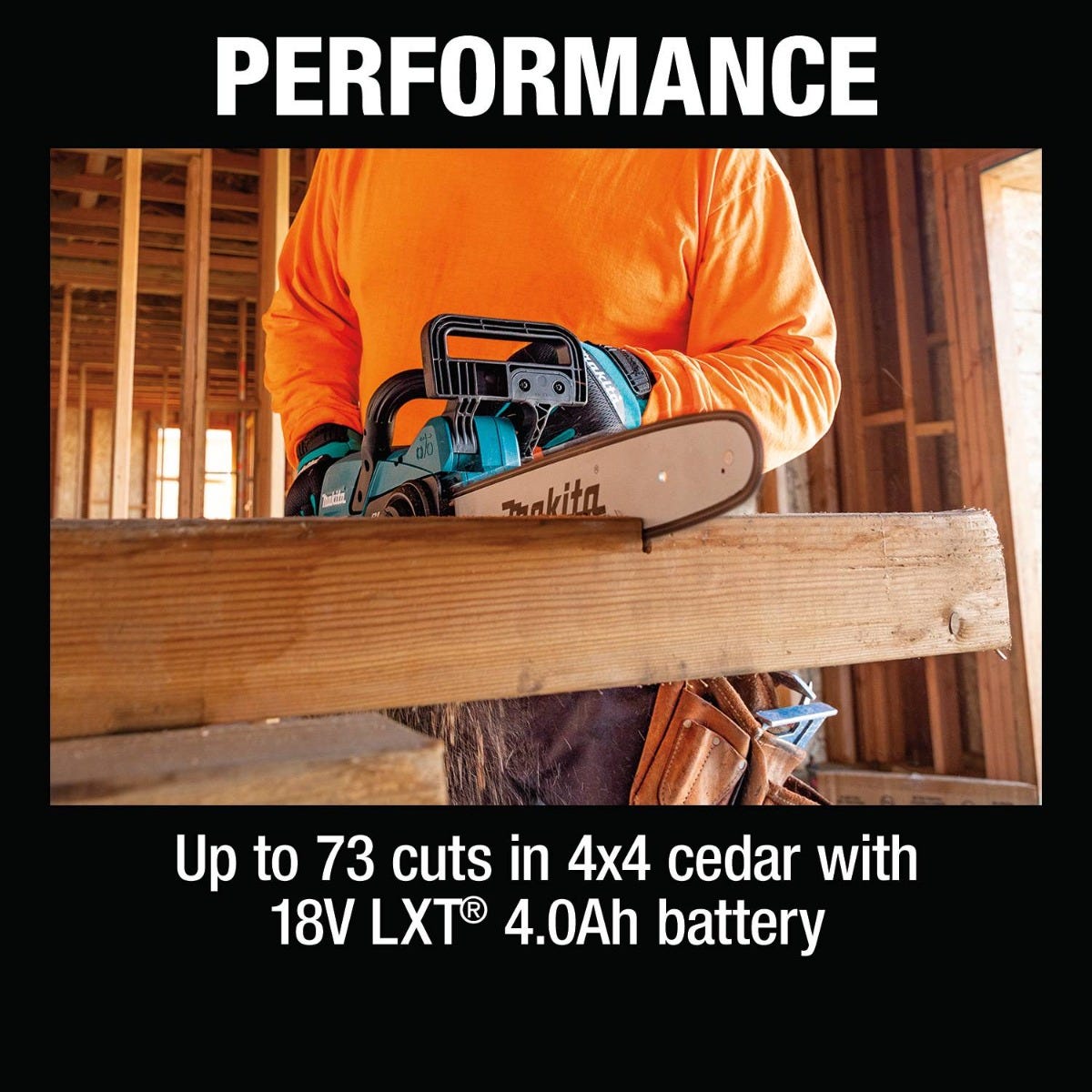 Makita XCU11Z 18V LXT Lithium-Ion Brushless Cordless 14" Chain Saw, Tool Only
