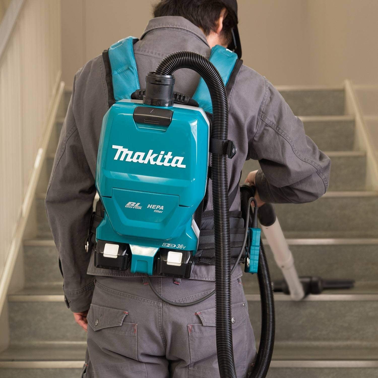 Makita XCV09PT 36V (18V X2) LXT Brushless Cordless 2 Quart HEPA Filter Backpack Dry Vacuum Kit (5.0Ah)