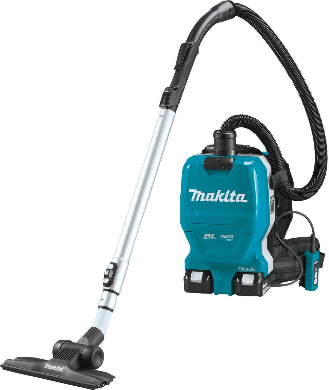 Makita XCV09PT 36V (18V X2) LXT Brushless Cordless 2 Quart HEPA Filter Backpack Dry Vacuum Kit (5.0Ah)