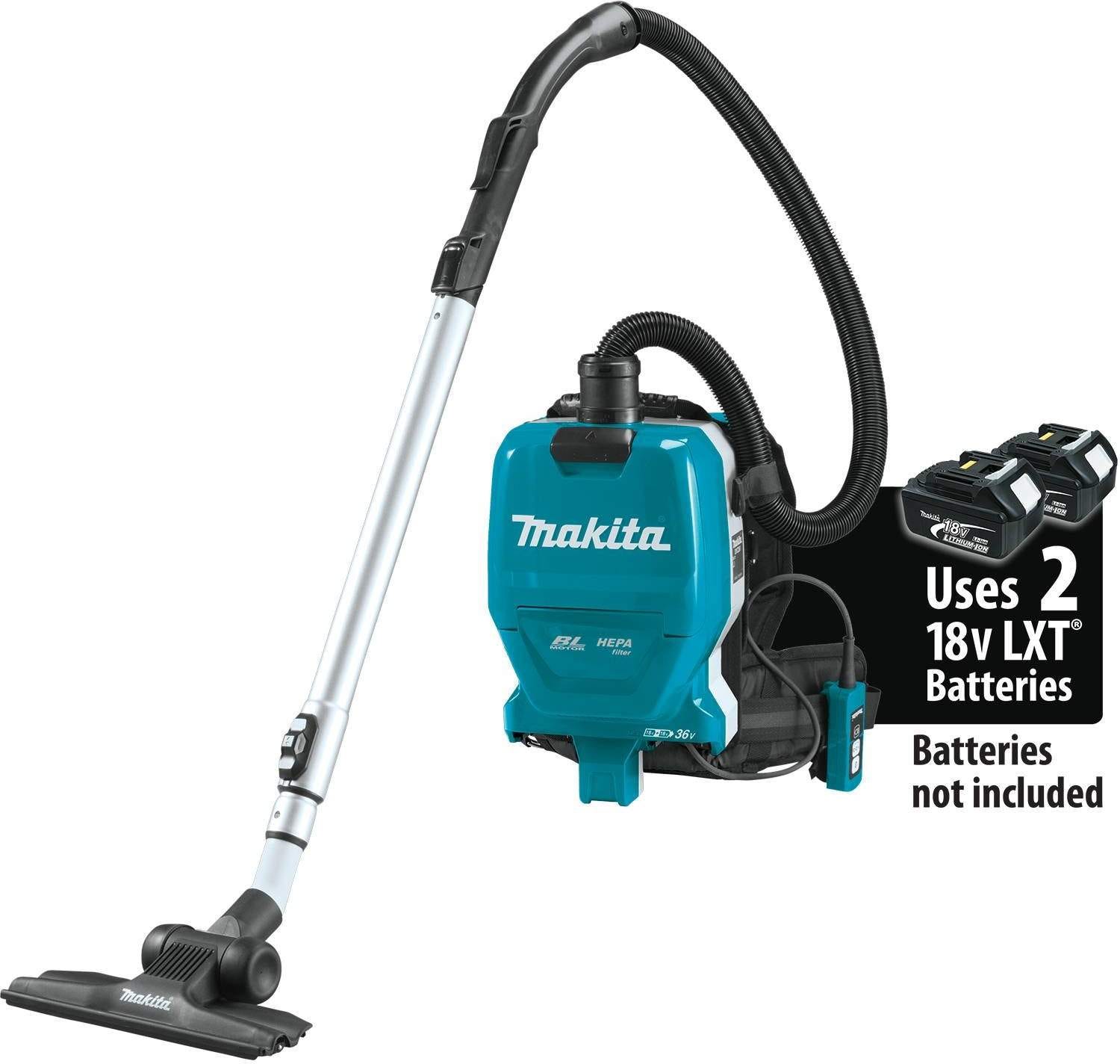 Makita XCV09Z 36V (18V X2) LXT Brushless 1/2 Gallon HEPA Filter Backpack Dry Vacuum, Tool Only
