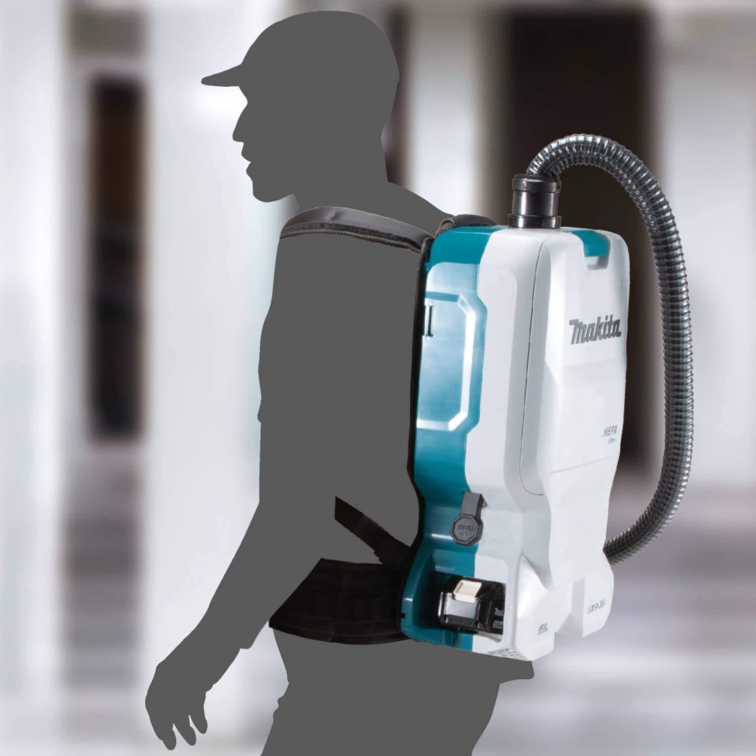 Makita XCV17PG 36V (18V X2) LXT Lithium-Ion Brushless Cordless 6 Quart HEPA Filter Backpack Dry Vacuum (6.0Ah)