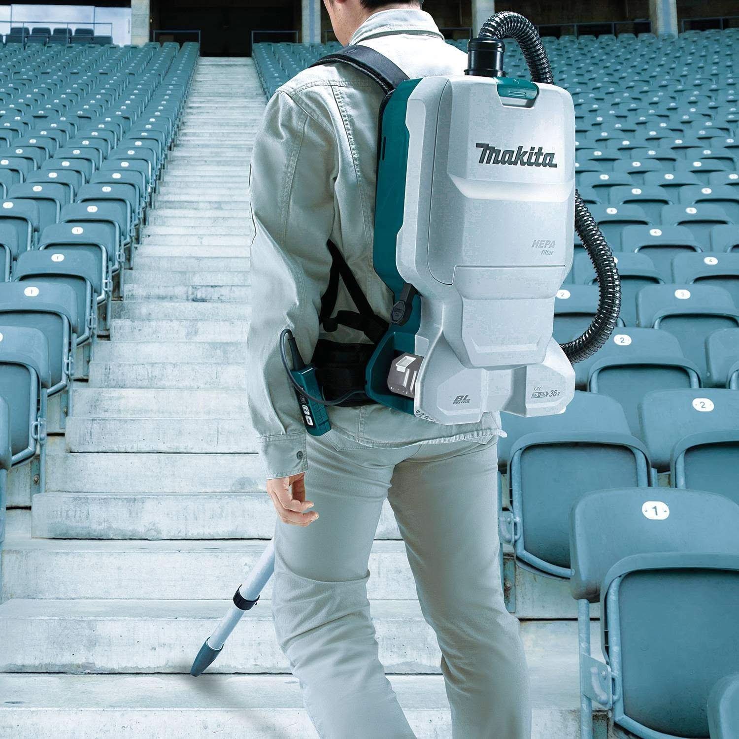 Makita バックパック掃除機 HEPA Makita XCV17Z 36V (18V X2) LXT Brushless 1.6 Gallon HEPA Filter