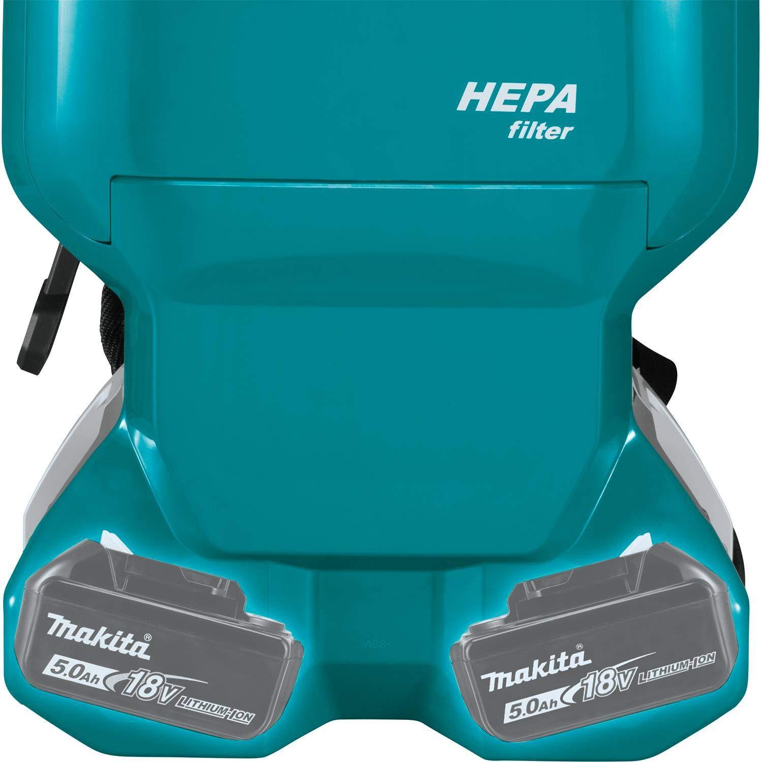 Makita XCV17Z 36V (18V X2) LXT Brushless 1.6 Gallon HEPA Filter Backpack Dry Vacuum, Tool Only