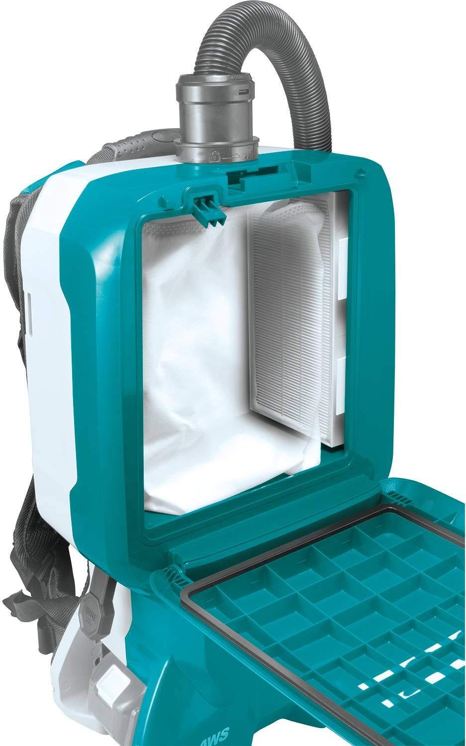 Makita XCV17Z 36V (18V X2) LXT Brushless 1.6 Gallon HEPA Filter Backpack Dry Vacuum, Tool Only