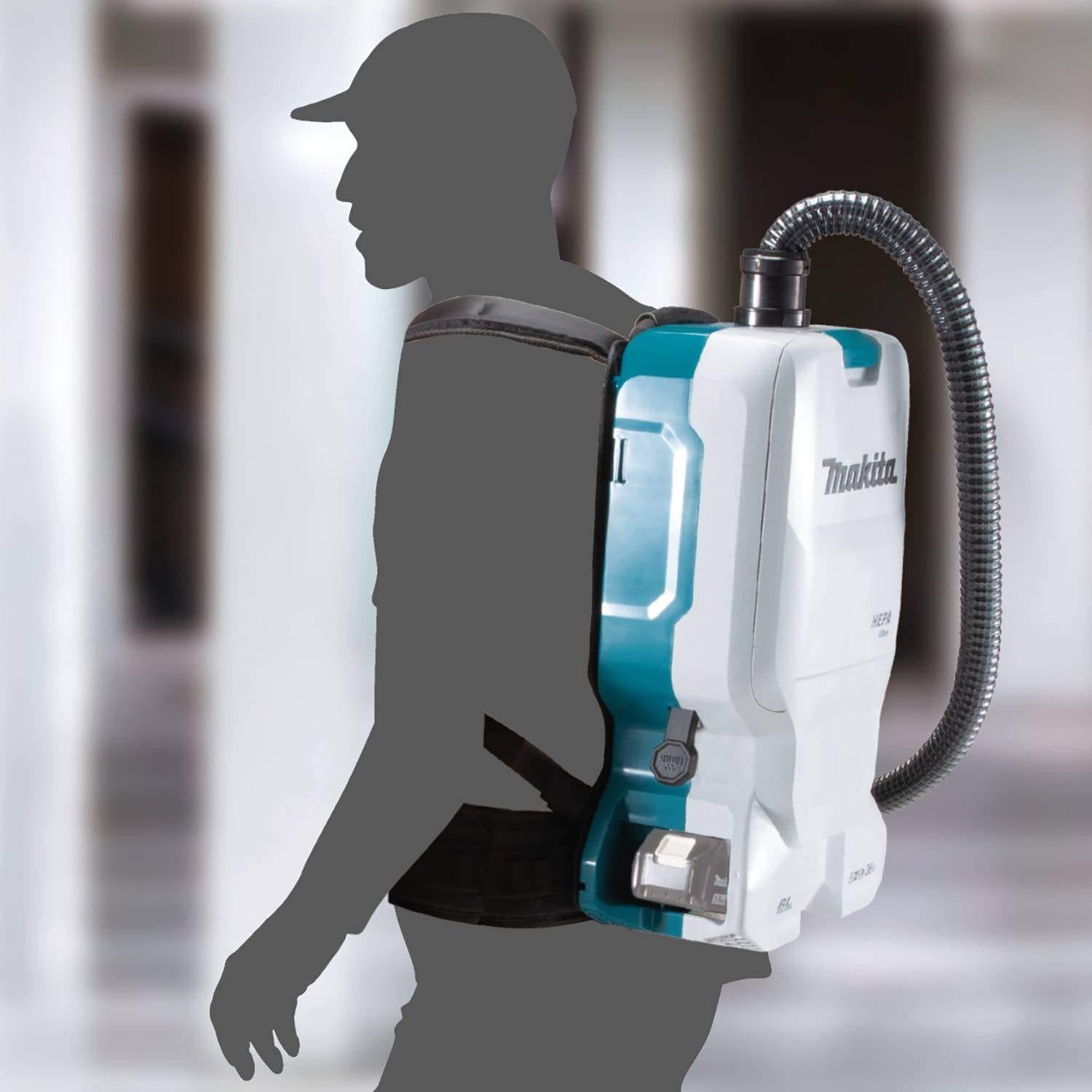 Makita XCV17Z 36V (18V X2) LXT Brushless 1.6 Gallon HEPA Filter Backpack Dry Vacuum, Tool Only