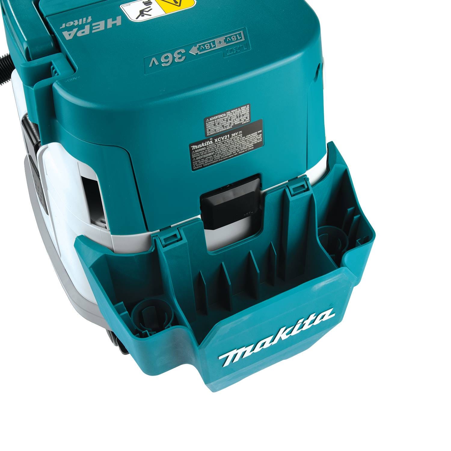 Makita XCV21ZX 36V (18V X2) LXT Brushless 2.1 Gallon HEPA Filter Dry Dust Extractor, Tool Only