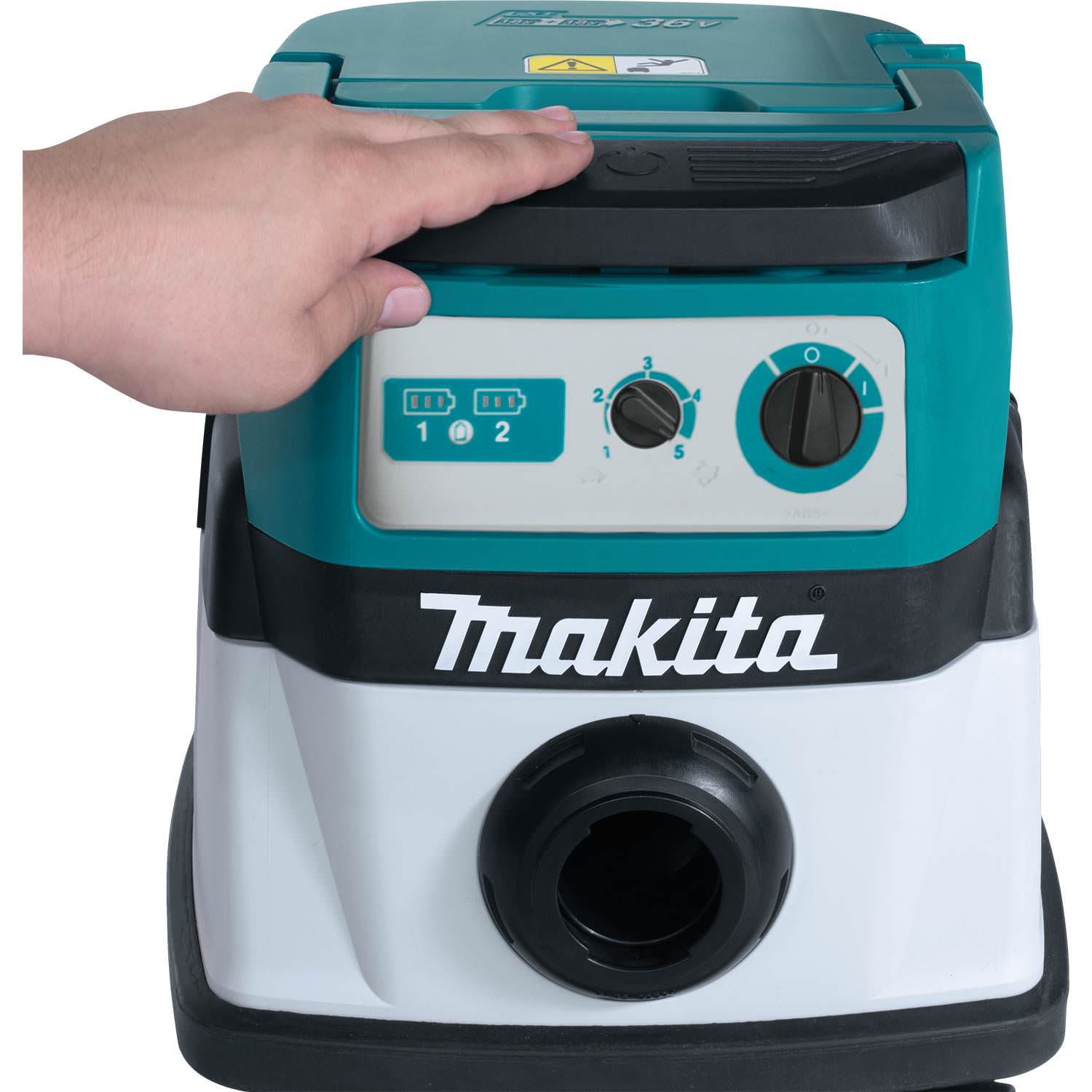 Makita XCV23Z 36V (18V X2) LXT Brushless 4 Gallon Wet/Dry Dust Extractor/Vacuum, Tool Only