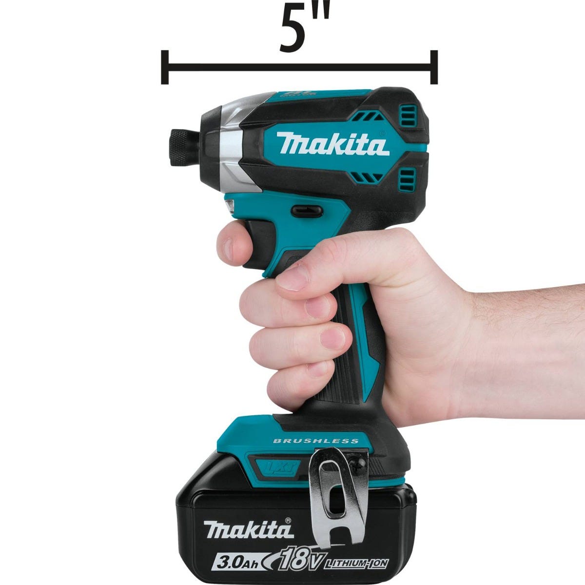 Makita XDT131X2 18V LXT LithiumIon Brushless Cordless Impact Driver Kit with L.E.D Flashlight and 2 Batteries (3.0Ah)