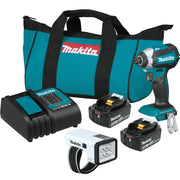 Makita XDT131X2 18V LXT LithiumIon Brushless Cordless Impact Driver Kit with L.E.D Flashlight and 2 Batteries (3.0Ah)