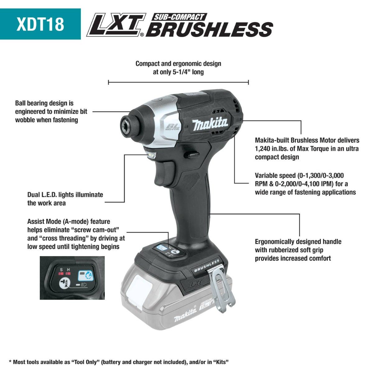 Makita CX203SYBXRM 18V LXT Lithium-Ion Sub-Compact Brushless Cordless 2-Pc. Combo Kit with Job Site Speaker (1.5Ah)