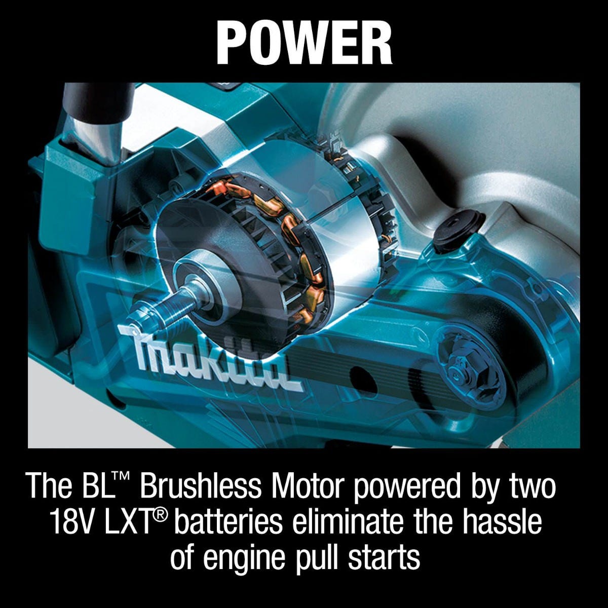 Makita XEC01PT1 36V (18V X2) LXT Brushless 9" Power Cutter Kit, with AFT, Electric Brake, 4 Batteries (5.0 Ah)