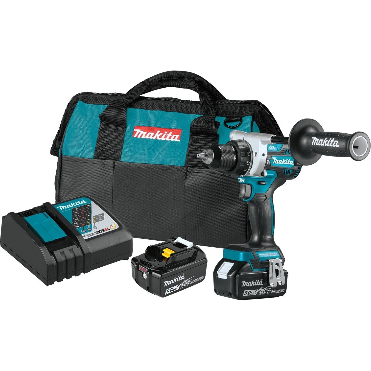 Makita XFD14T 18V LXT Lithium-Ion Brushless Cordless 1/2" Driver-Drill Kit (5.0Ah)