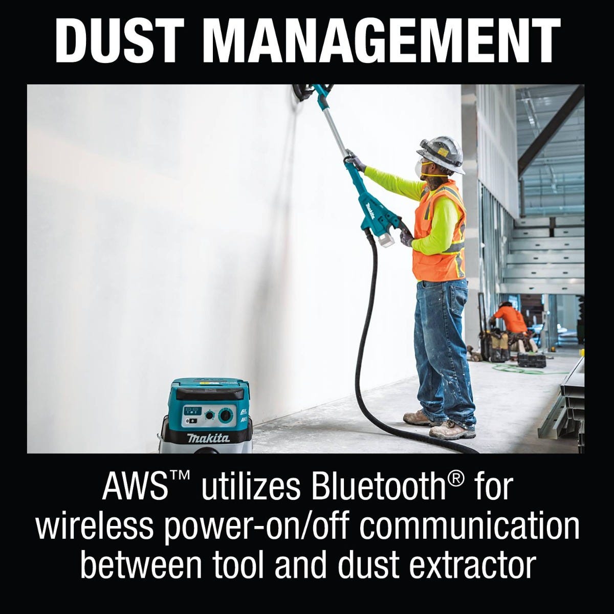Makita XLS01ZX1 18V LXT Lithium-Ion Brushless Cordless 9" Drywall Sander, AWS Capable, Tool Only