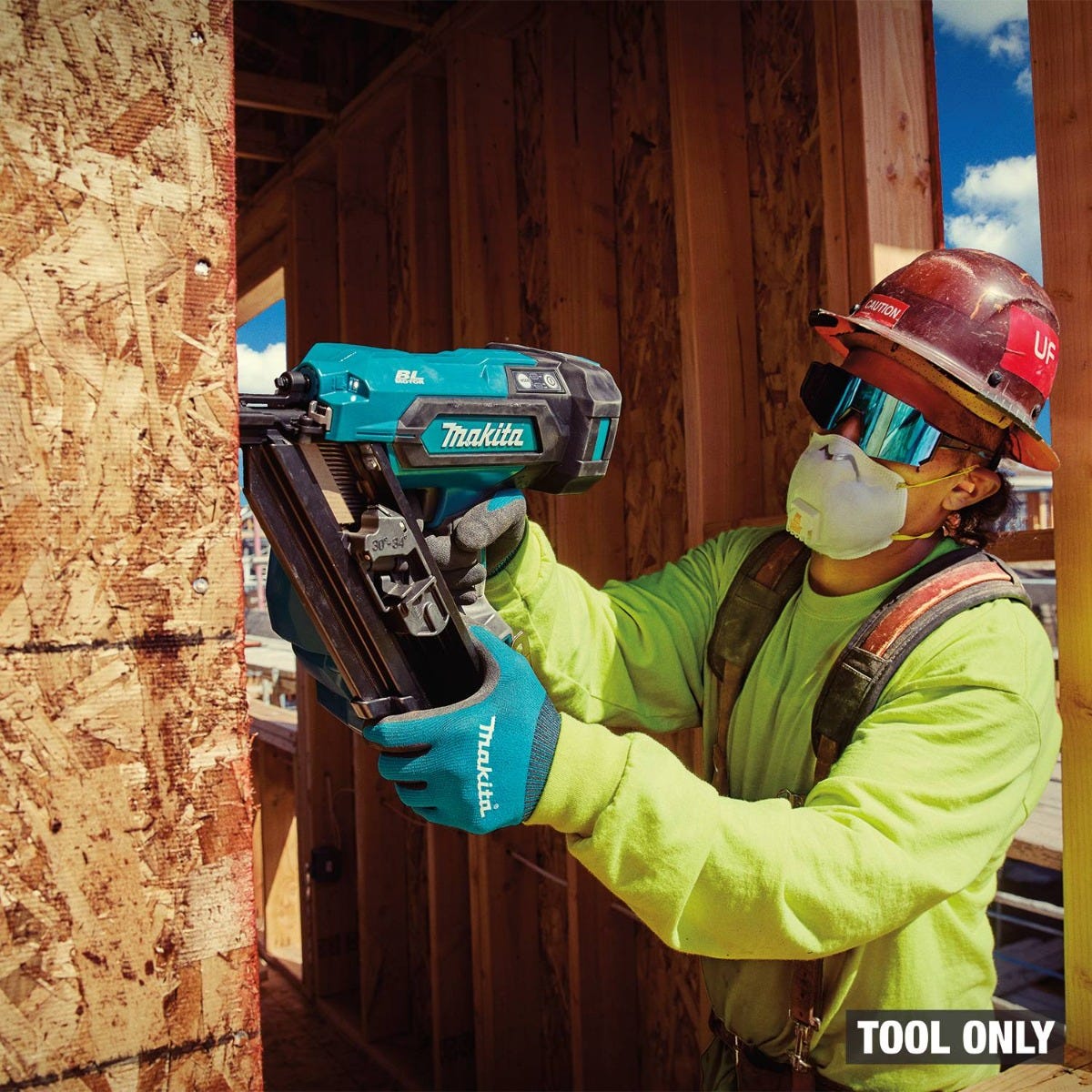 Makita XNB07Z 18V LXT Cordless 30-Degree Clipped Head 3-1/2-in. Framing Nailer, Tool Only