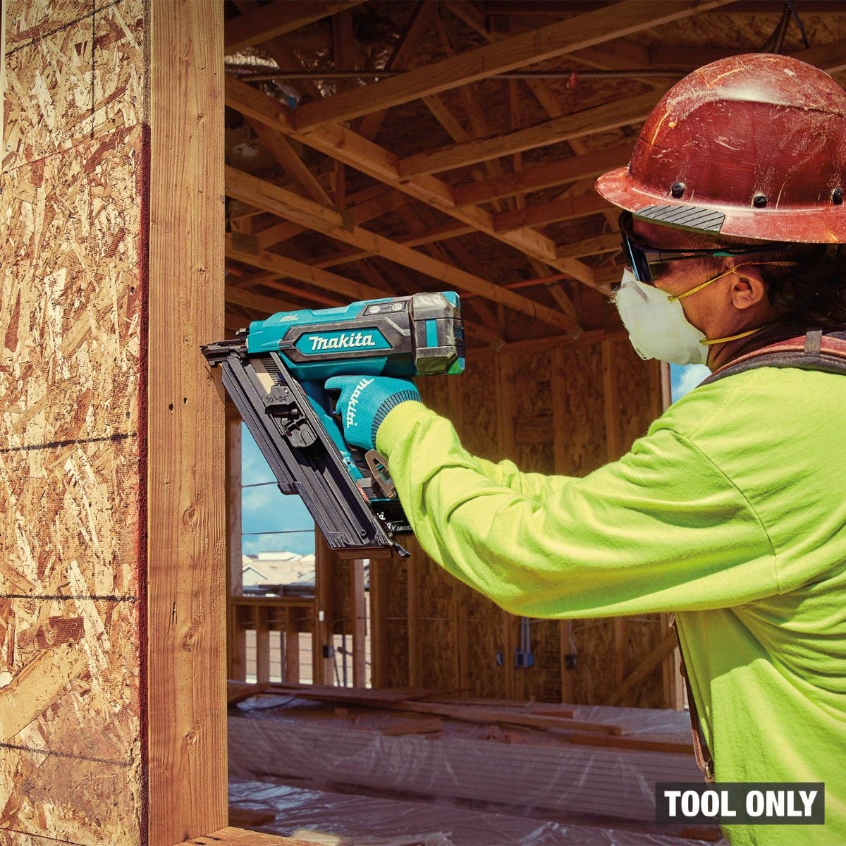Makita XNB07Z 18V LXT Cordless 30-Degree Clipped Head 3-1/2-in. Framing Nailer, Tool Only