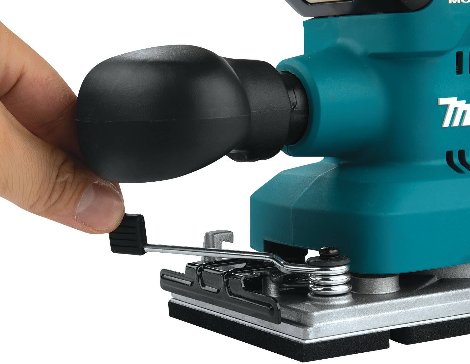 Makita XOB03Z 18V LXT Lithium-Ion Brushless Cordless 1/3 Sheet Finishing Sander, AWS Capable, Tool Only