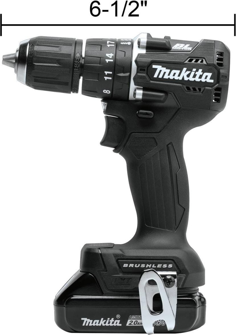 Makita XPH15RB 18V LXT Lithium-Ion Sub-Compact Brushless Cordless 1/2" Hammer Driver-Drill Kit (2.0Ah)