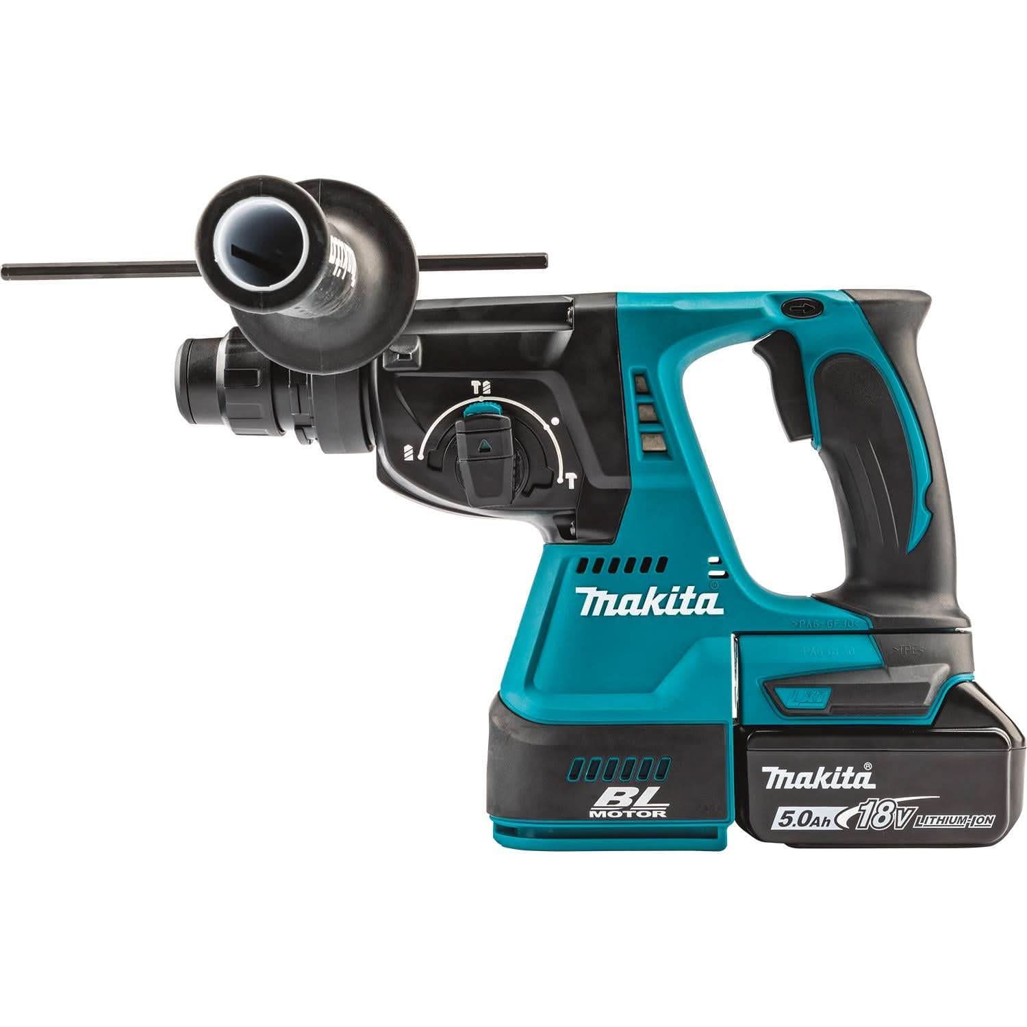 Makita XRH011TWX 18V LXT Lithium-Ion Brushless Cordless 1" SDS-PLUS Rotary Hammer Kit, w/ HEPA Dust Extractor Attachment (5.0Ah)