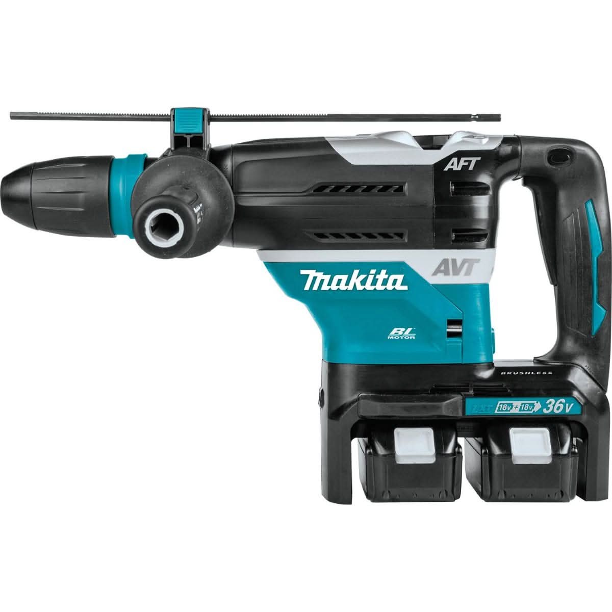 Makita XRH07PTUN 36V (18V X2) LXT Brushless 1-9/16" SDS-MAX Advanced AVT Rotary Hammer Kit, AFT, AWS (5.0Ah)