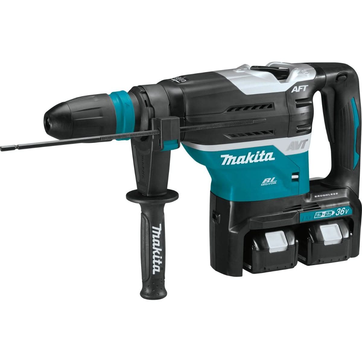 Makita XRH07PTUN 36V (18V X2) LXT Brushless 1-9/16" SDS-MAX Advanced AVT Rotary Hammer Kit, AFT, AWS (5.0Ah)