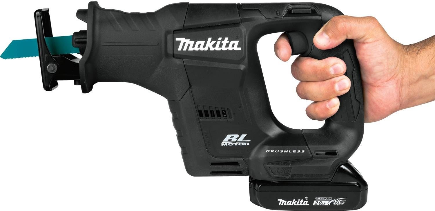 Makita XRJ07R1B 18V LXT Lithium-Ion Sub-Compact Brushless Cordless Recipro Saw Kit (2.0Ah)