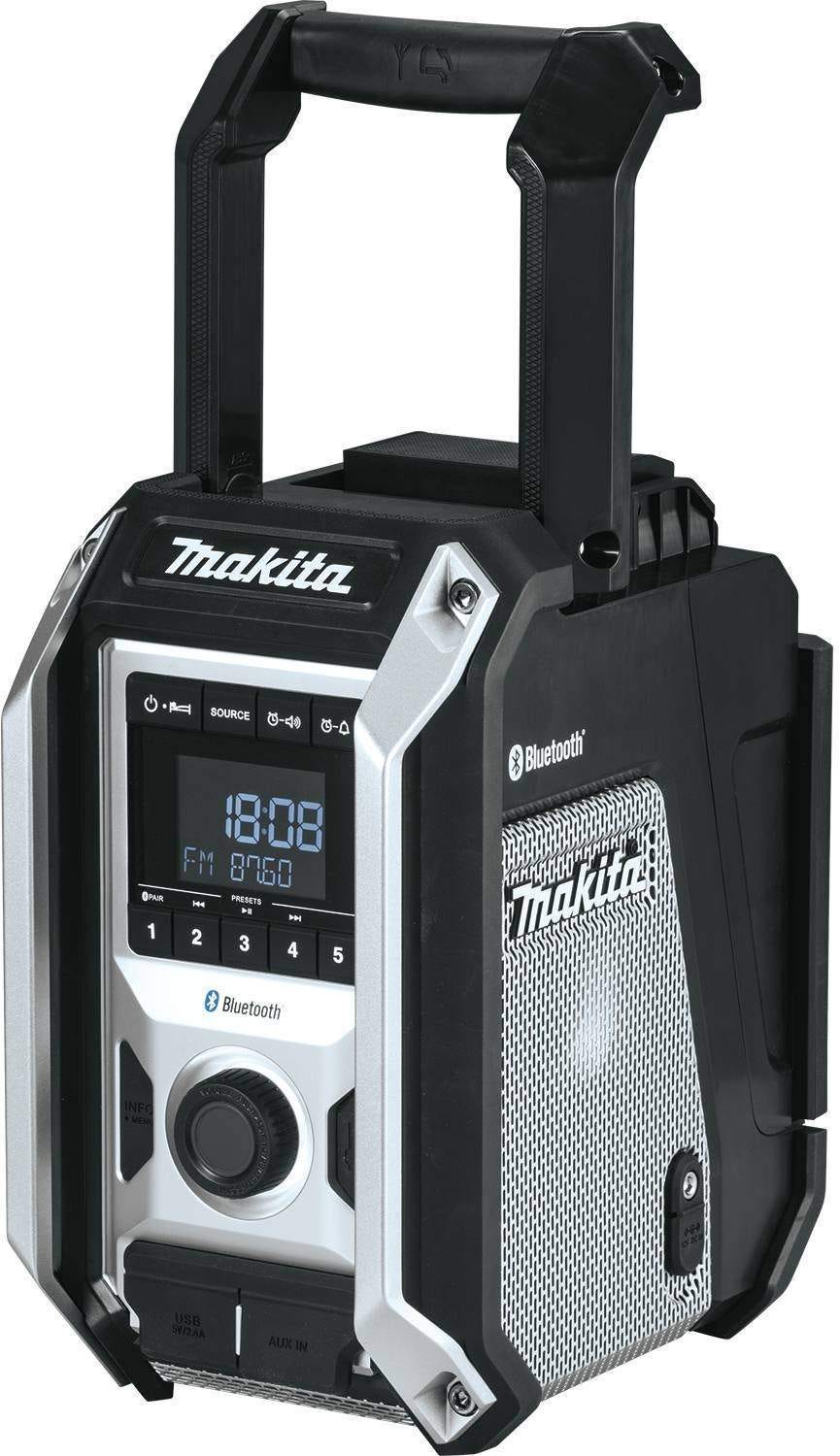 Makita XRM09B 18V LXT / 12V max CXT Lithium"‘Ion Cordless/Corded Bluetooth Job Site Radio, Tool Only