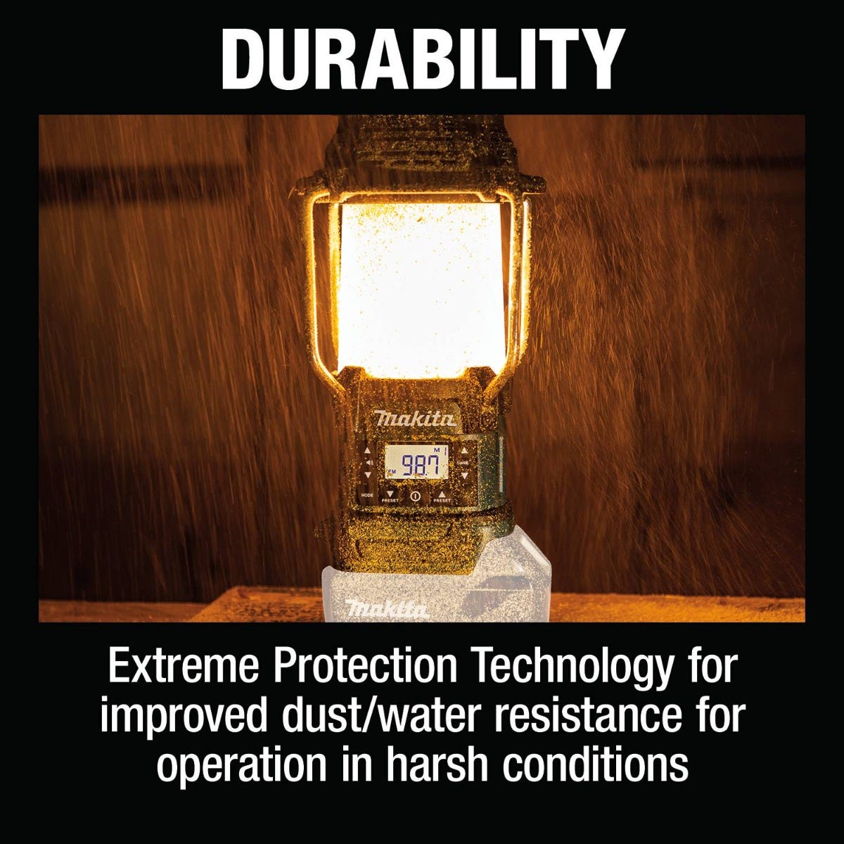Makita XRM12 18V LXT Lithium-Ion Cordless Lantern with Radio, Tool Only