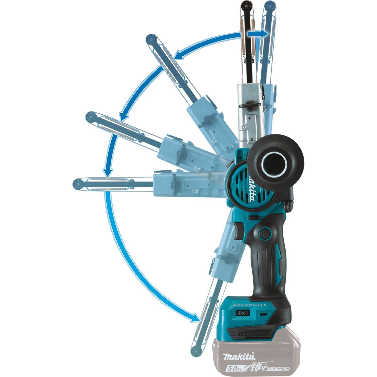 Makita XSB01Z 18V LXT Brushless 3/8-Inch x 21-Inch Detail Belt Sander, Tool Only