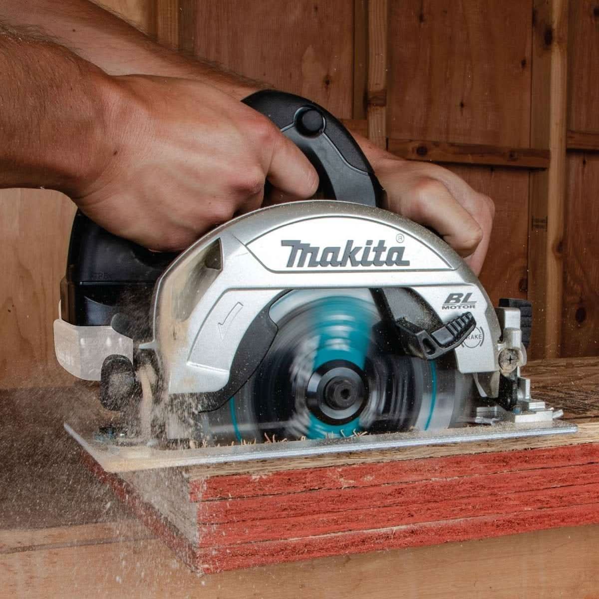 Makita 18V LXT Sub-Compact Brushless 6-1/2" Circular Saw w/ 18V LXT 3/8" Angle Drill & 18V LXT 5.0Ah Battery