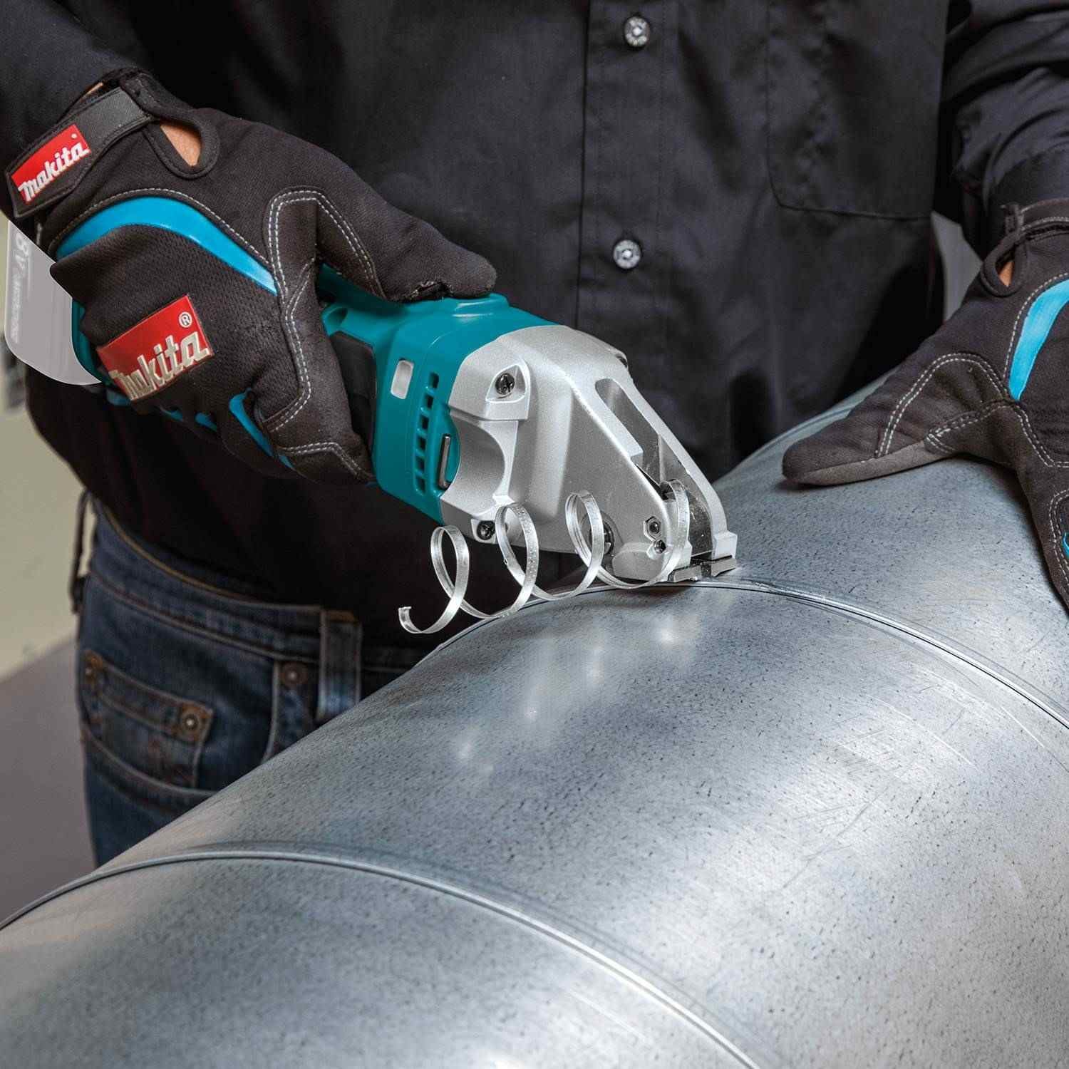 Makita XSJ02Z 18V LXT Lithium-Ion Cordless 16 Gauge Compact Straight Shear, Tool Only