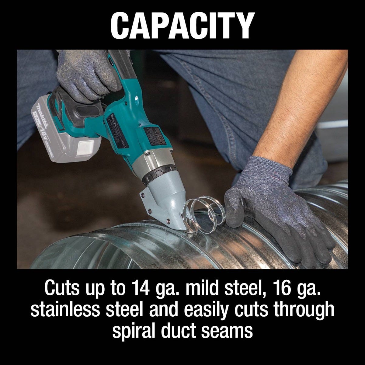 Makita XSJ03Z 18V LXT Lithium-Ion Brushless Cordless 14 Gauge Straight Shear, Tool Only