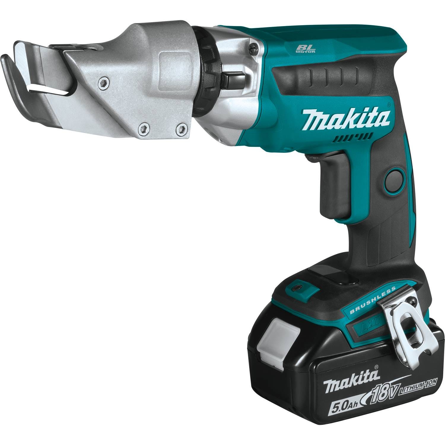 Makita XSJ04T 18V LXT Lithium-Ion Brushless Cordless 18 Gauge Offset Shear Kit (5.0Ah)