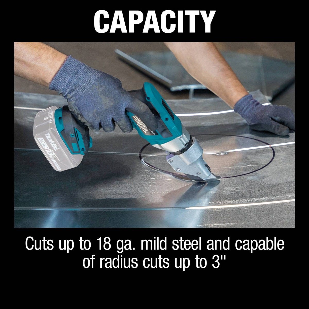 Makita XSJ04Z 18V LXT Lithium-Ion Brushless Cordless 18 Gauge Offset Shear, Tool Only