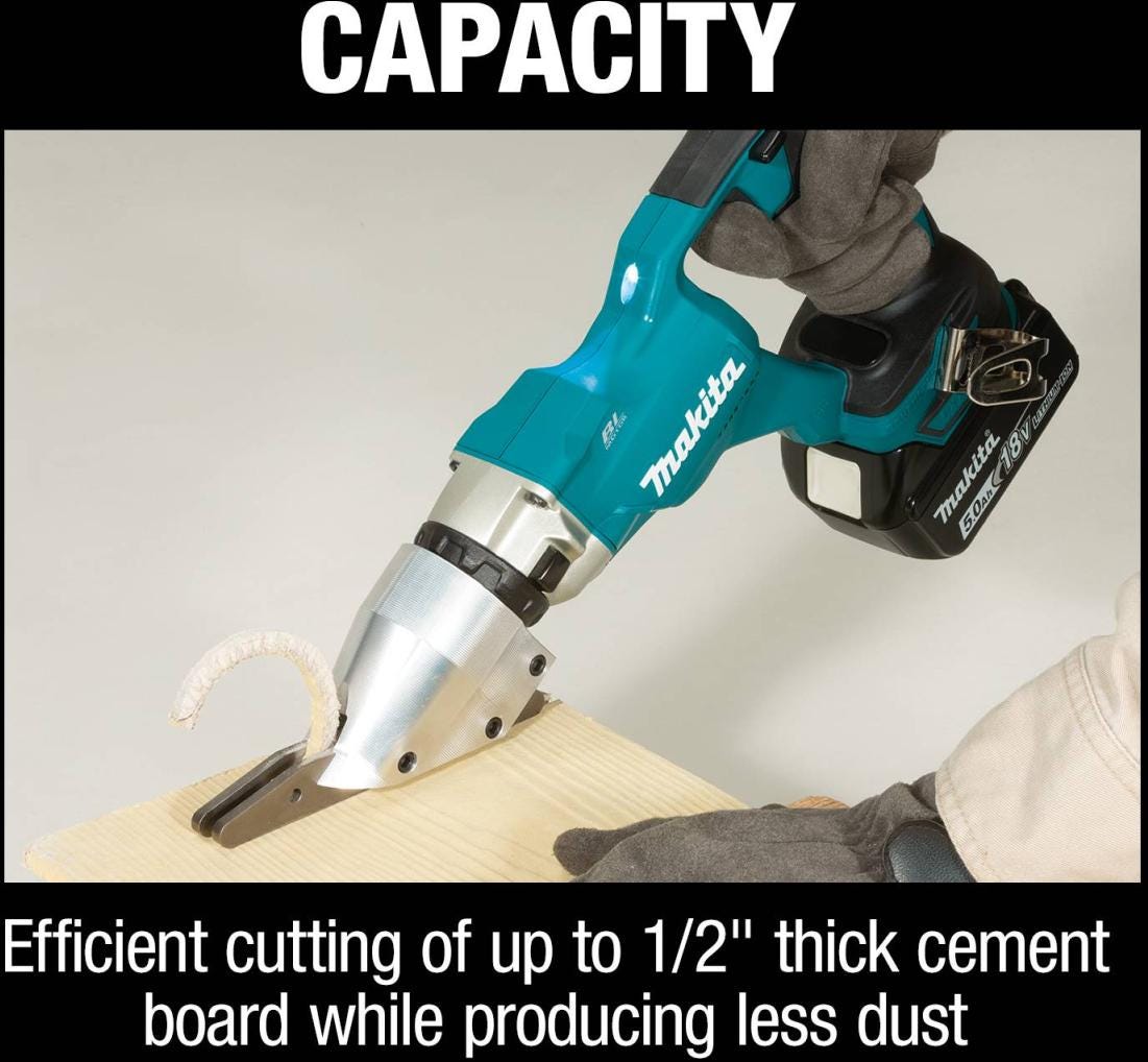 Makita XSJ05T 18V LXT Lithium-Ion Brushless Cordless 1/2" Fiber Cement Shear Kit (5.0Ah)