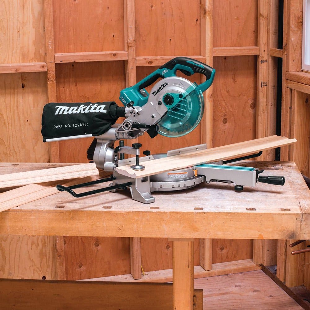 Makita XSL02Z 36V (18V X2) LXT Brushless 7-1/2" Dual Slide Compound Miter Saw, Tool Only