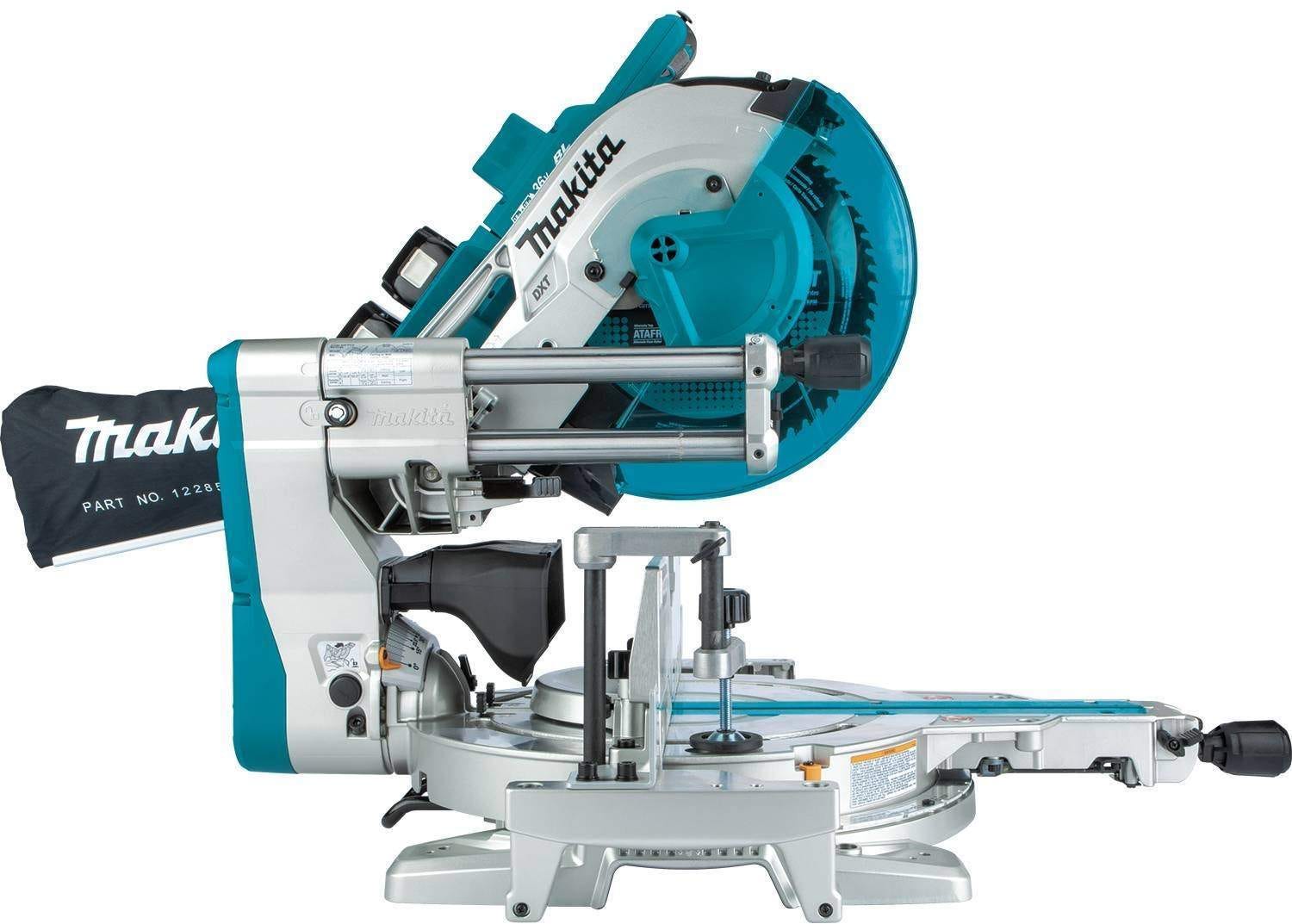 Makita XSL07PT 36V (18V X2) LXT Brushless 12" Dual-Bevel Sliding Compound Miter Saw with Laser Kit (5.0Ah)