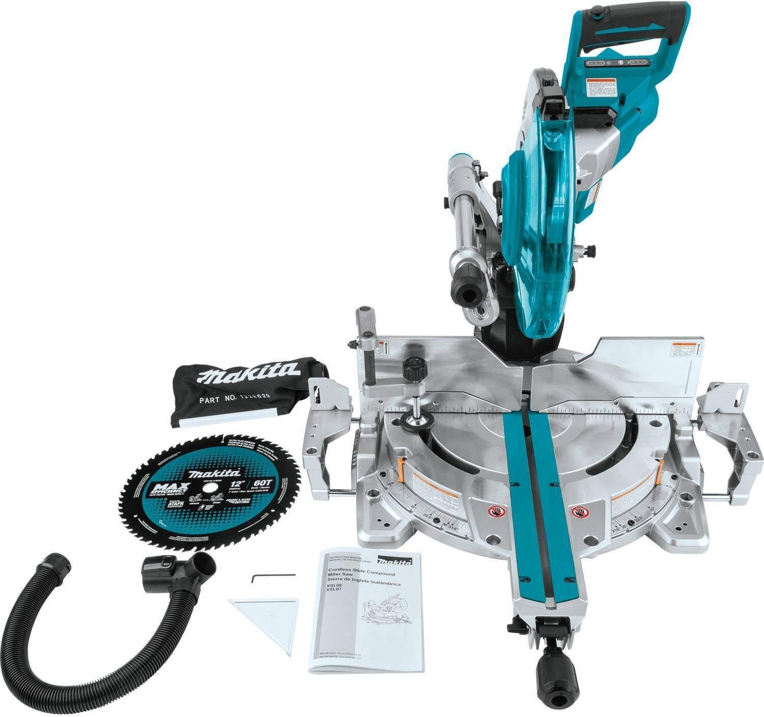Makita XSL07Z 36V (18V X2) LXT Brushless 12" Dual-Bevel Sliding Compound Miter Saw with Laser, Tool Only