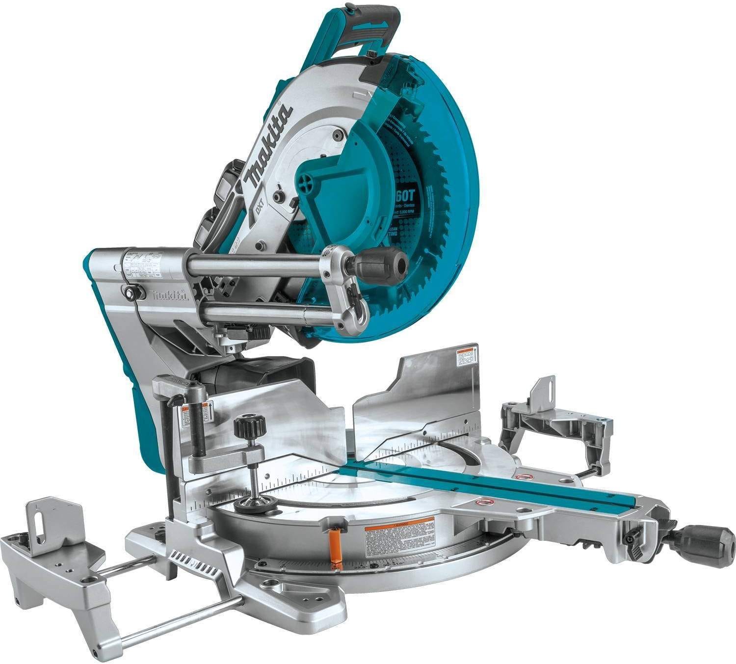 Makita XSL08PT 36V (18V X2) LXT Brushless 12" Dual-Bevel Sliding Compound Miter Saw Kit, AWS Capable and Laser (5.0Ah)