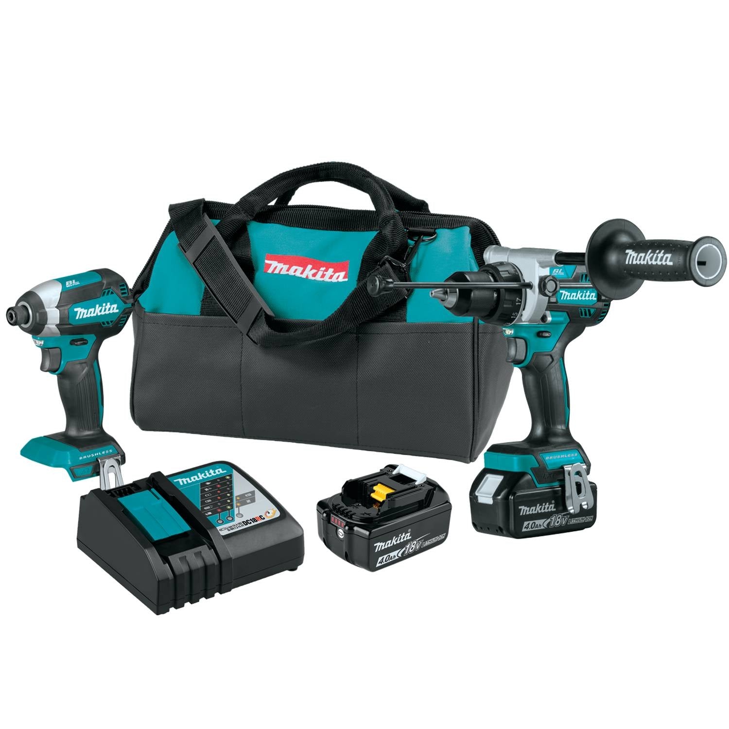 Makita XT291M 18V LXT Lithium-Ion Brushless Cordless 2-Pc. Combo Kit (4.0Ah)