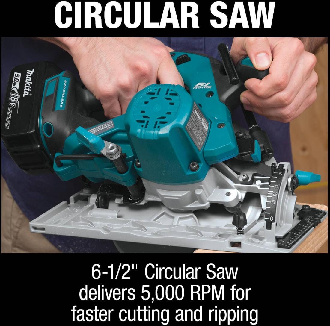 Makita XT452T 18V LXT Lithium-Ion Brushless Cordless 4-Pc. Combo Kit (5.0Ah)