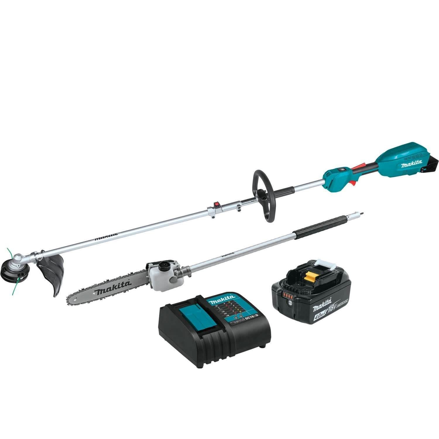 Makita 18V LXT Brushless String Trimmer/Pole Saw Power Head Kit (4.0Ah) w/ 18V LXT 6-5/16" Grass Shear