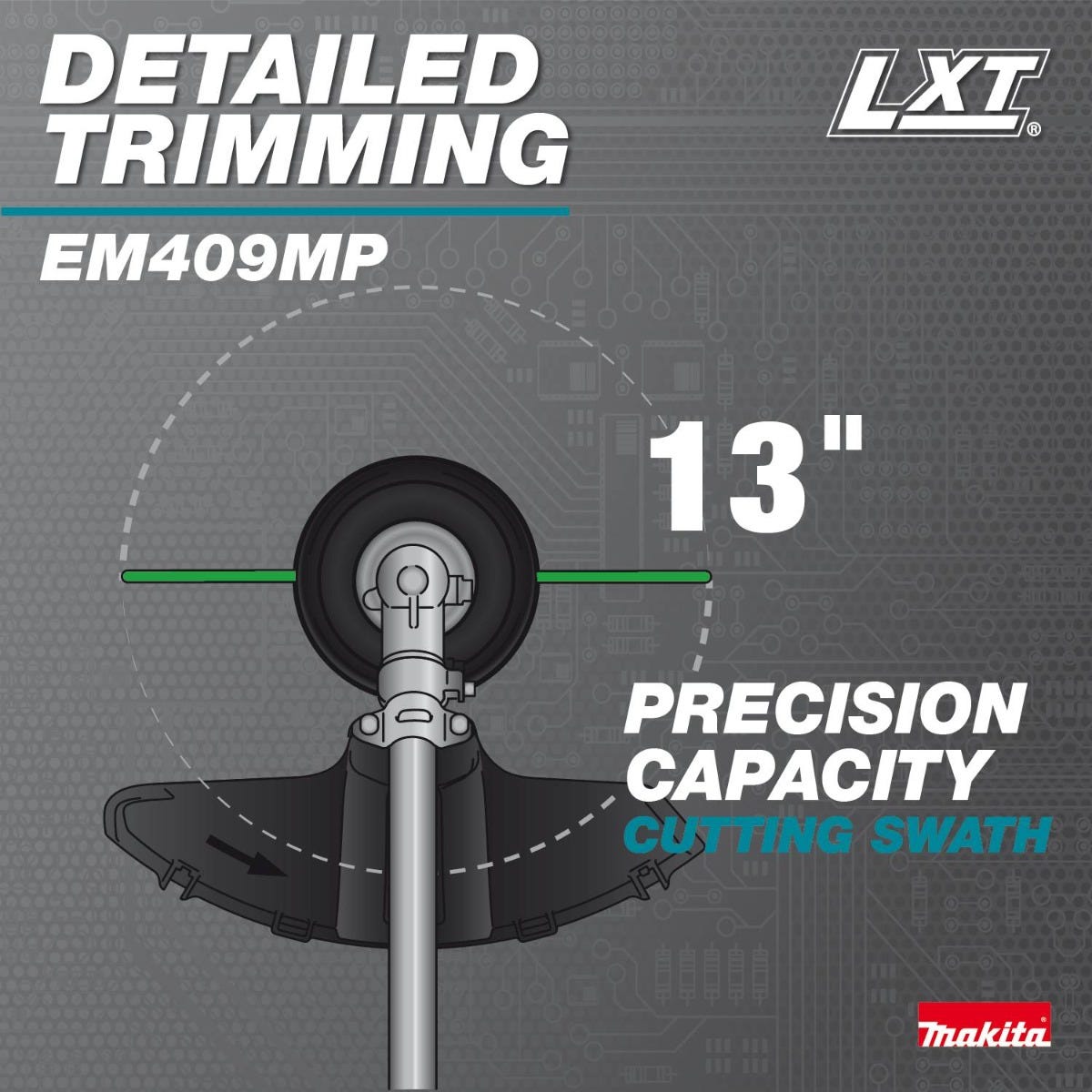 Makita XUX02SM1X5 18V LXT Brushless Couple Shaft Power Head Kit w/ String Trimmer, Pole Saw & Articulating Hedge Trimmer Attachments (4.0Ah)