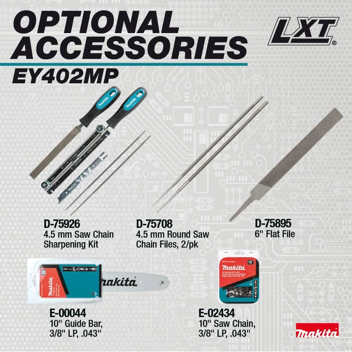 Makita XUX02SM1X6 18V LXT Brushless Couple Shaft Power Head Kit w/ String Trimmer, Pole Saw, Art. Hedge Trimmer & Blower Attachments (4.0Ah)
