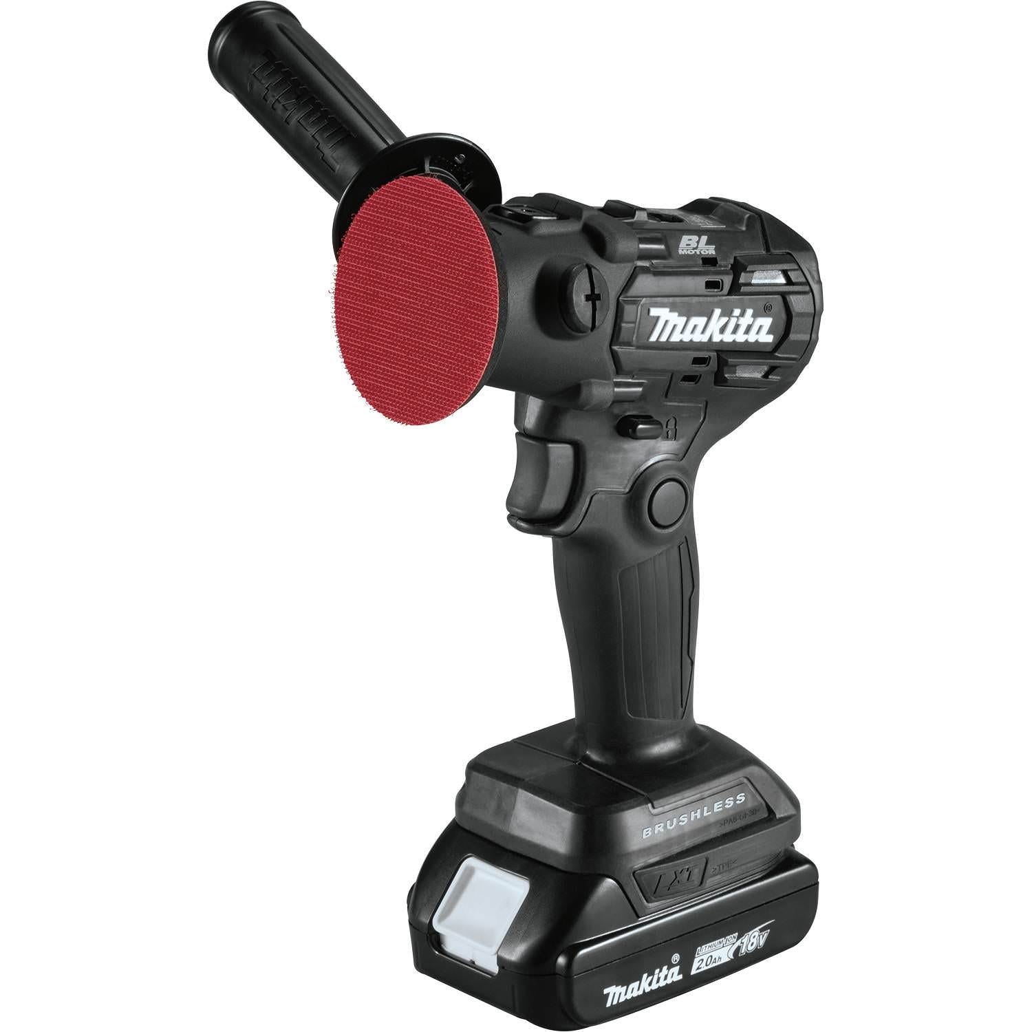 Makita XVP01R1B 18V LXT Lithium"‘Ion Sub-Compact Brushless Cordless 3" Polisher / 2" Sander Kit (2.0Ah)