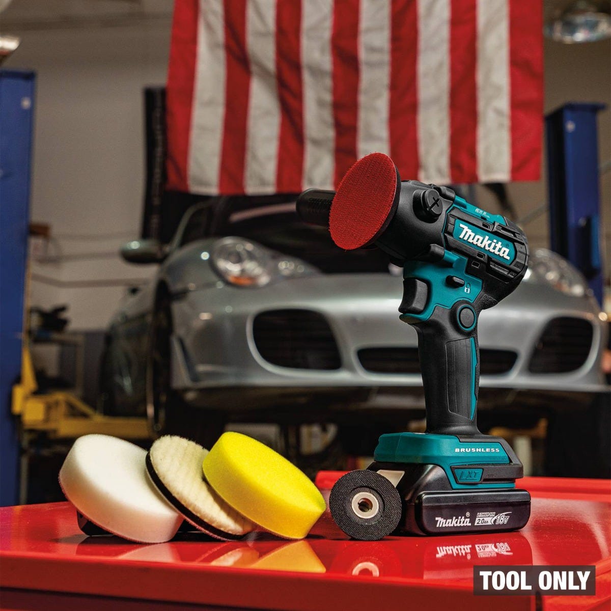 Makita XVP01Z 18V LXT Brushless Cordless 3-in. Polisher / 2-in. Sander, Tool Only