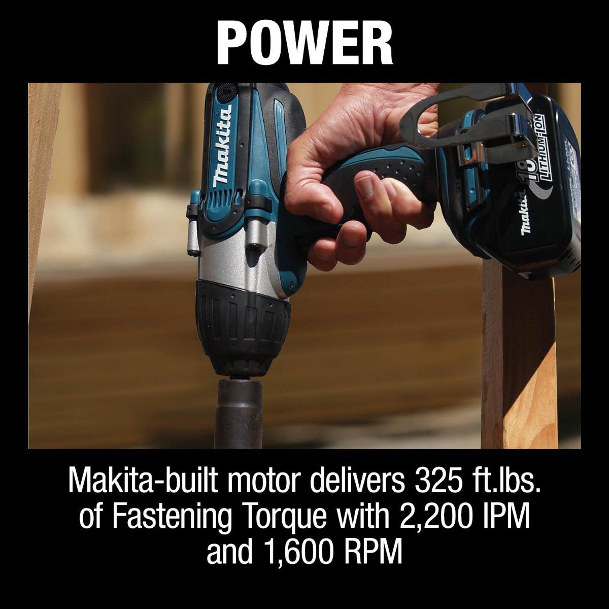 Makita XWT04S1 18V LXT Lithium-Ion Cordless 1/2" Sq. Drive Impact Wrench Kit (3.0Ah)