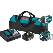 Makita XWT18T 18V LXT Lithium-Ion Brushless Cordless 4-Speed Mid-Torque 1/2" Sq. Drive Impact Wrench Kit w/ Detent Anvil (5.0Ah)
