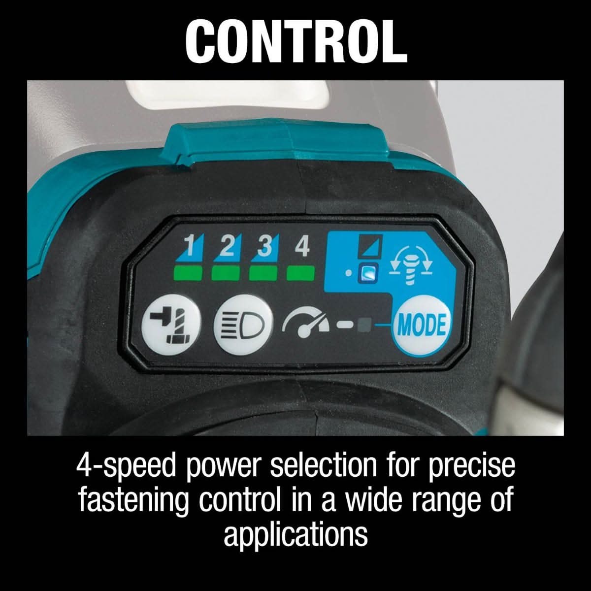 Makita XWT18XVZ 18V LXT Lithium-Ion Brushless Cordless 4-Speed Mid-Torque 1/2" Sq. Drive Utility Impact Wrench w/ Detent Anvil, Tool Only