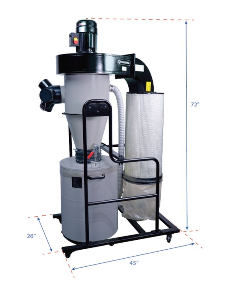 Maksiwa CY/3.C Cyclone Extractor, 3HP, 1Phase, 220V